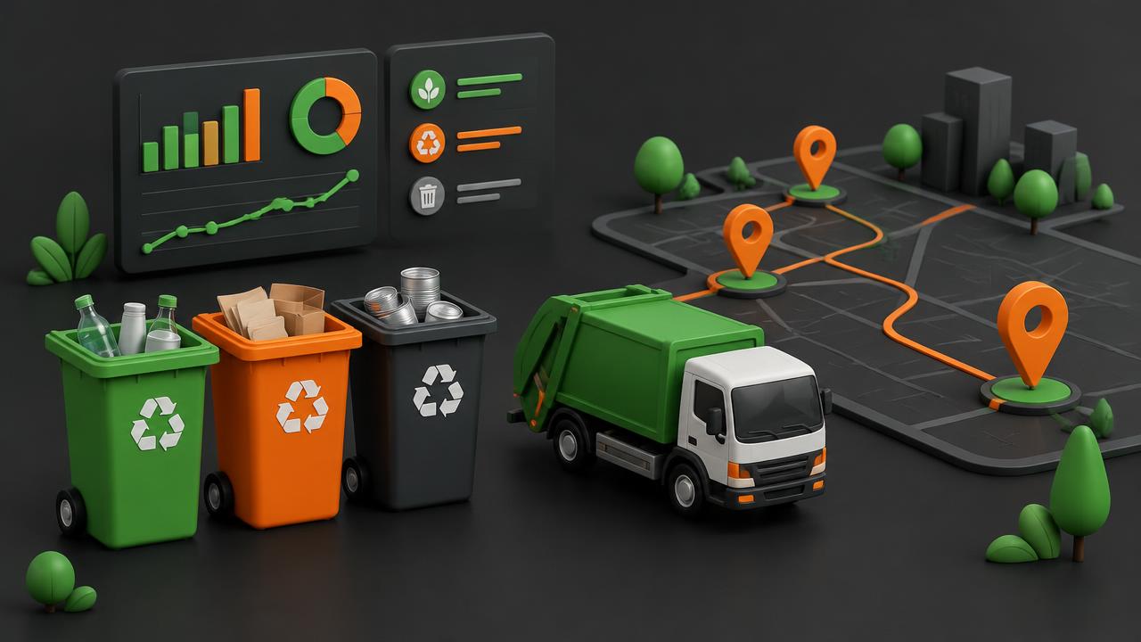 Ilustração conceitual da solução Eco Gestão Hub